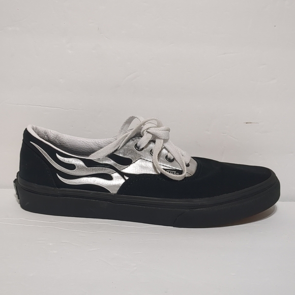 Vans Other - Vans Old School Metallic flame Blk-silver Vans Shoes | Fire Vans